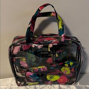 Vera Bradley Black Floral Cosmetic Bag New without tags